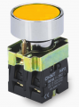 pulsador_de_cuerpo_metalico_de_22_mm_amarillo_con_contacto_na - Miniatura 1