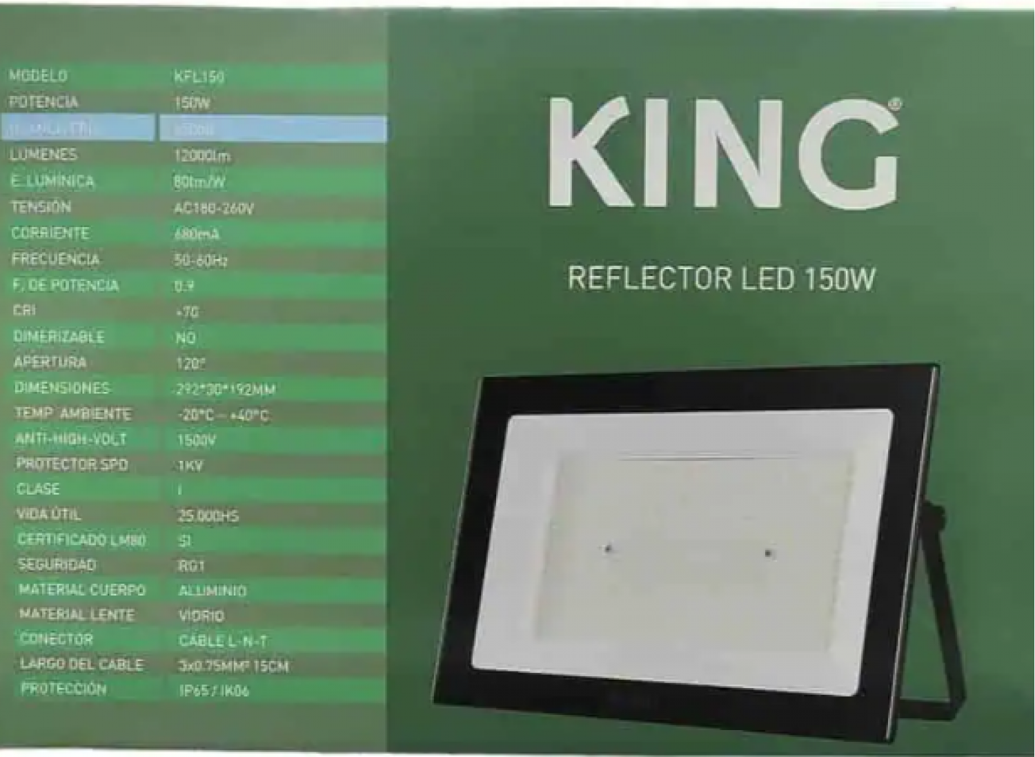reflector_led_king_150w_ac180_260v_fp0_9_12000lm_frio_6500k - Imagen completa 1