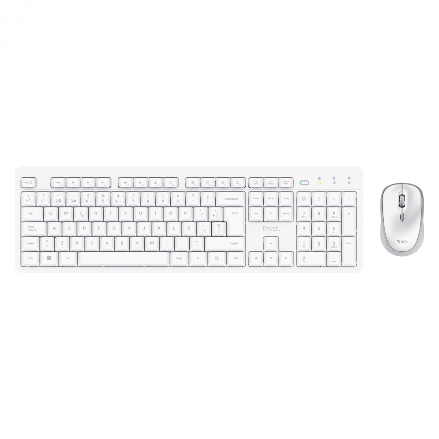 set_inalambrico_trust_ody_ii_teclado_resistente___mouse_silencioso_blanco - Imagen completa 6