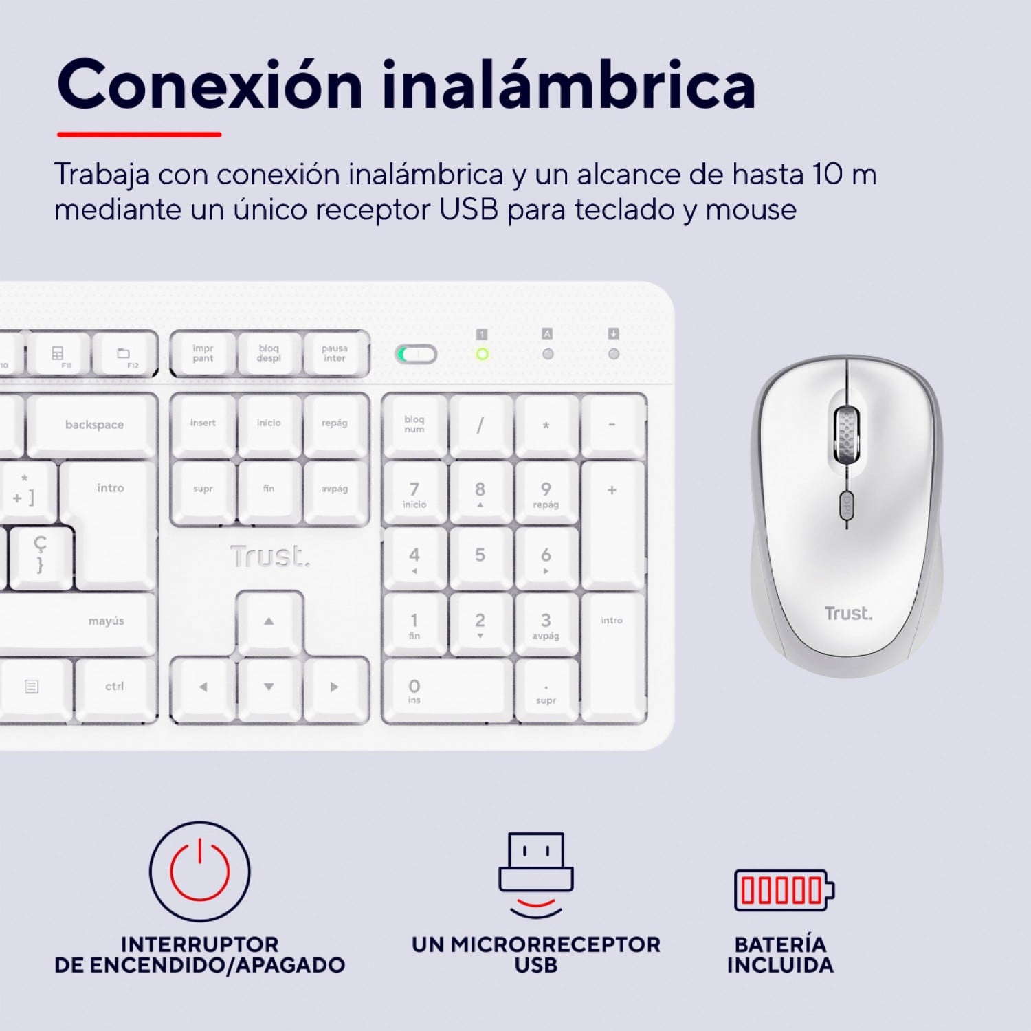 set_inalambrico_trust_ody_ii_teclado_resistente___mouse_silencioso_blanco - Imagen completa 3