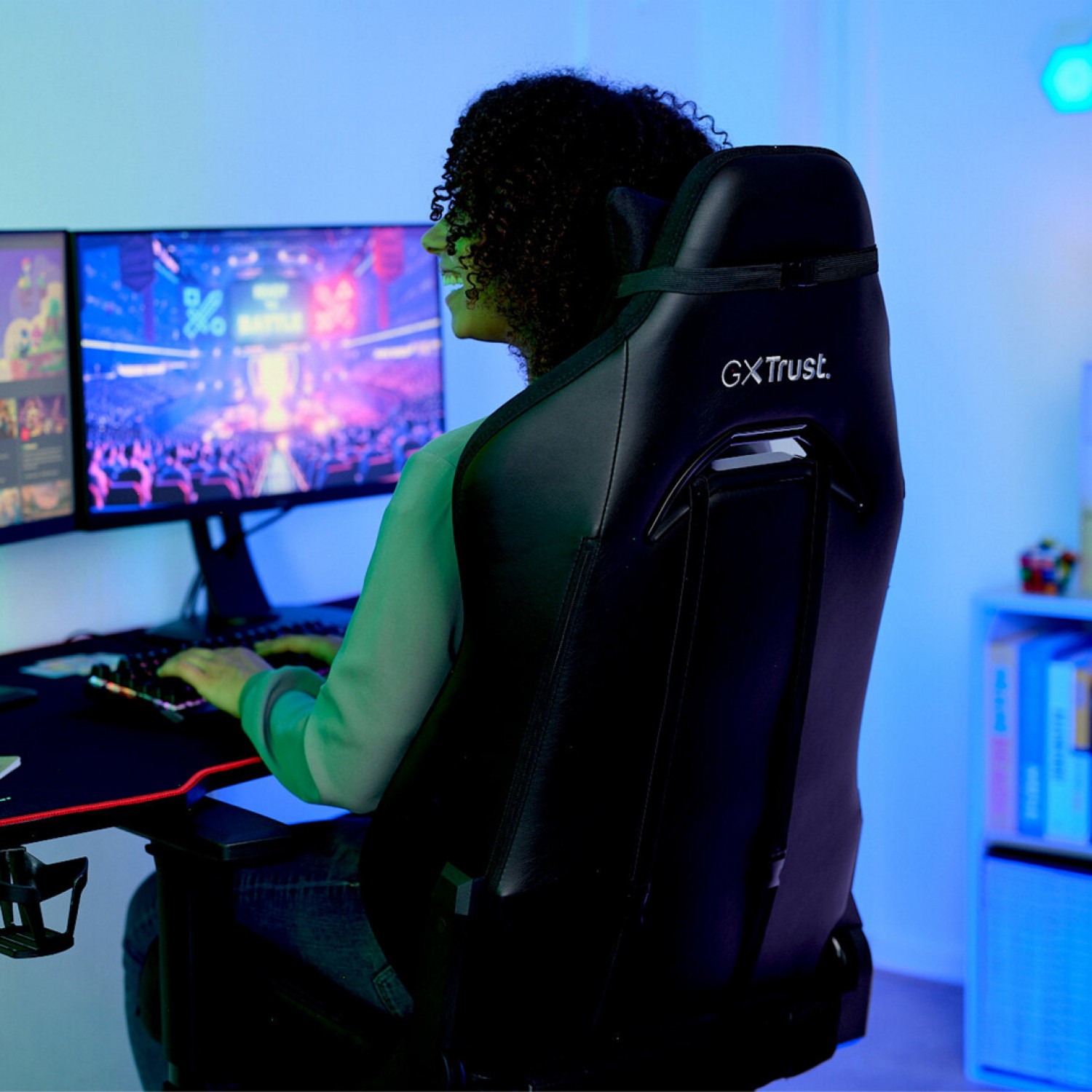 silla_gamer_gxtrust_714_ruya_ergonomica_y_transpirable_con_apoyo_3d_negro - Imagen completa 8