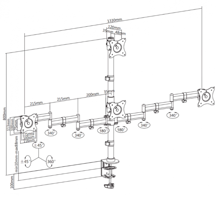 soporte_de_escritorio_cuadruple_intelaid_13_27_carga_maxima_32kg_it_db34e - Imagen 4