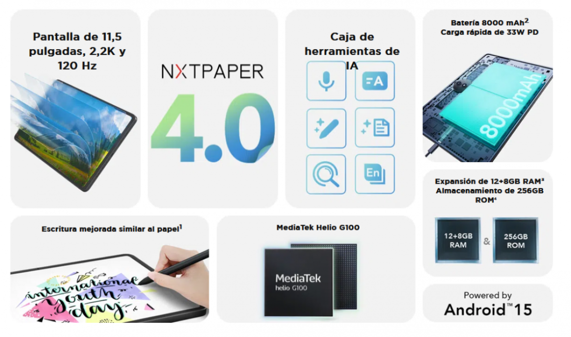 tablet_tcl_nxtpaper_11_plus_black___flipcase___t_pen_120hz_12_8gb_256gb - Imagen 6