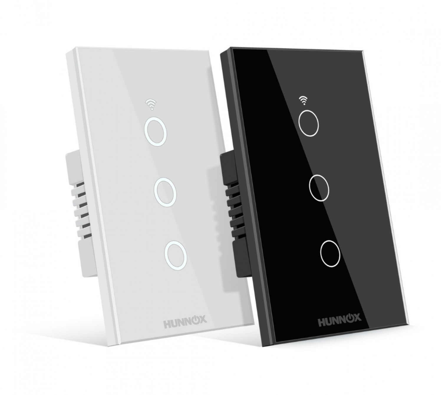 tecla_hunnox_smart_tactil_3_canales_blanco - Imagen completa 1