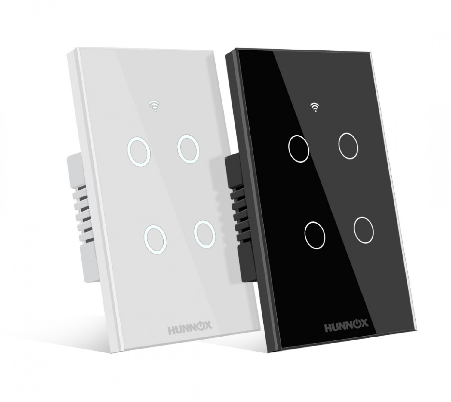tecla_hunnox_smart_tactil_4_canales_blanco - Imagen completa 1