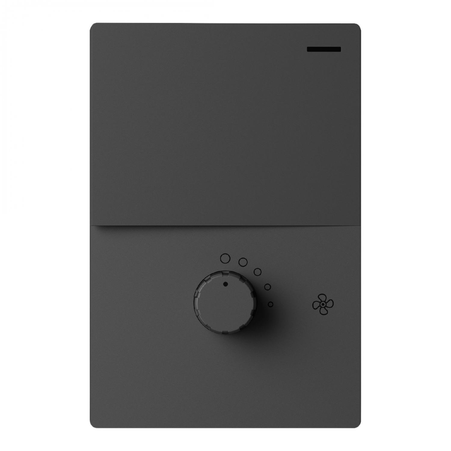tecla_y_dimmer_para_ventilador_milan_gris_macroled__1_canal__ac_250v__10a_max__1_dimmer__bastidor_metalico - Imagen completa 1