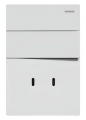 tecla_y_doble_usb_c_milan_blanco_macroled__2_canales__ac_250v__10a_max__bastidor_metalico - Miniatura 1
