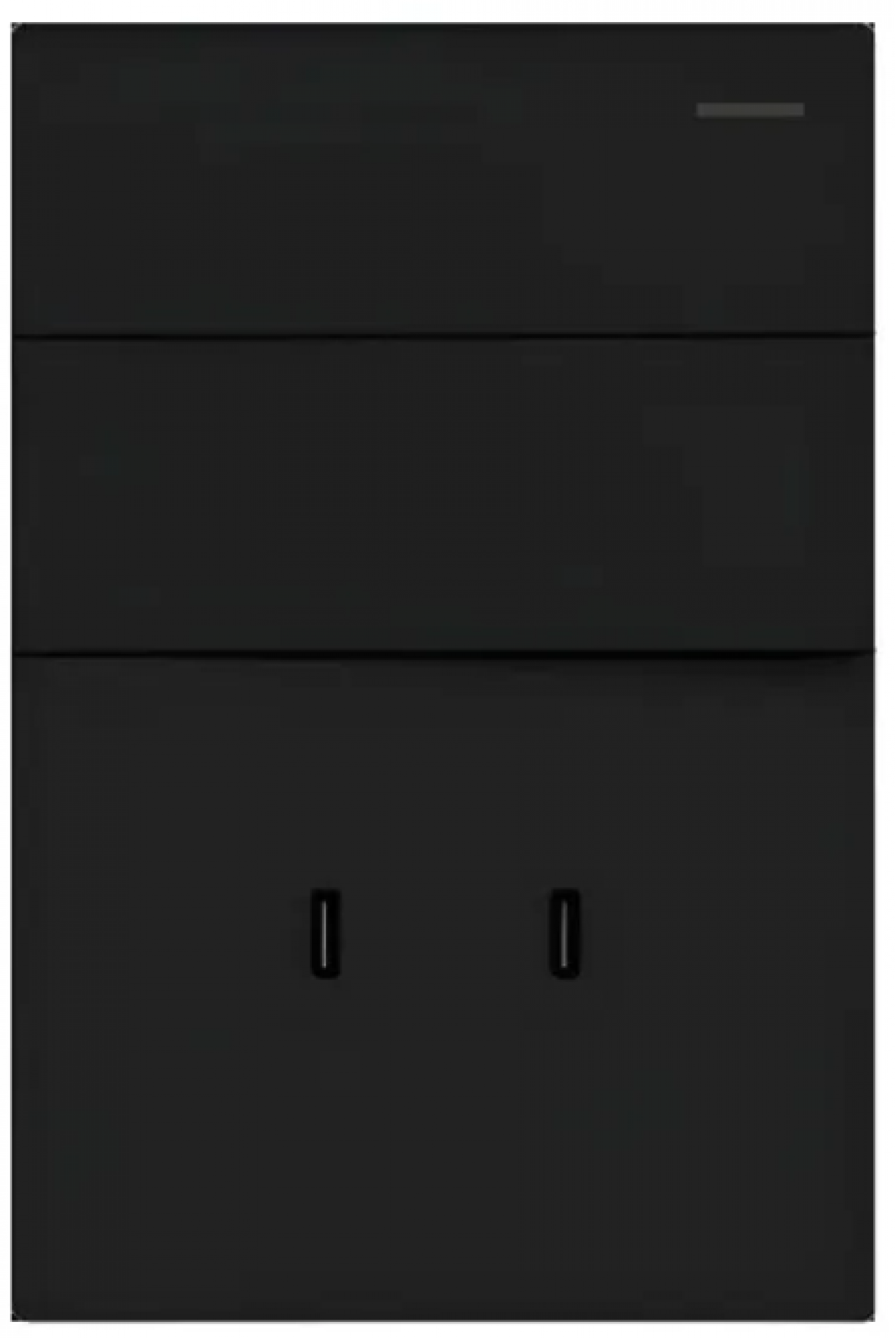 tecla_y_doble_usb_c_milan_negro_macroled__2_canales__ac_250v__10a_max__bastidor_metalico - Imagen completa 1