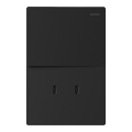 tecla_y_usb_c_milan_negro_macroled__1_canal__2_vias__ac_250v__10a_max__2_usb_c_de_30w__bastidor_metalico - Miniatura 1