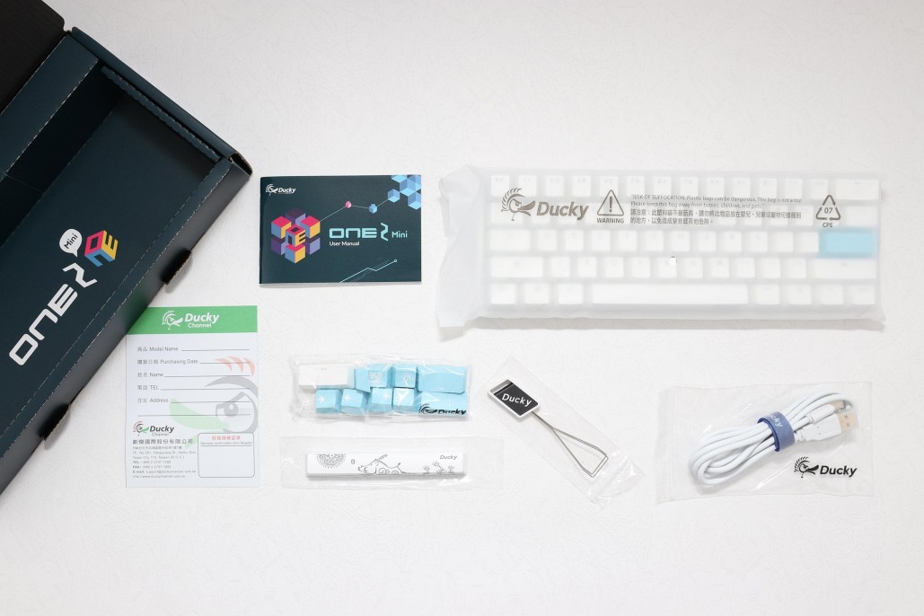 teclado_gamer_ducky_one_2_mini_pure_white_rgb_cherry_brown_rgb_double_shot_pbt_mecanico - Imagen 18