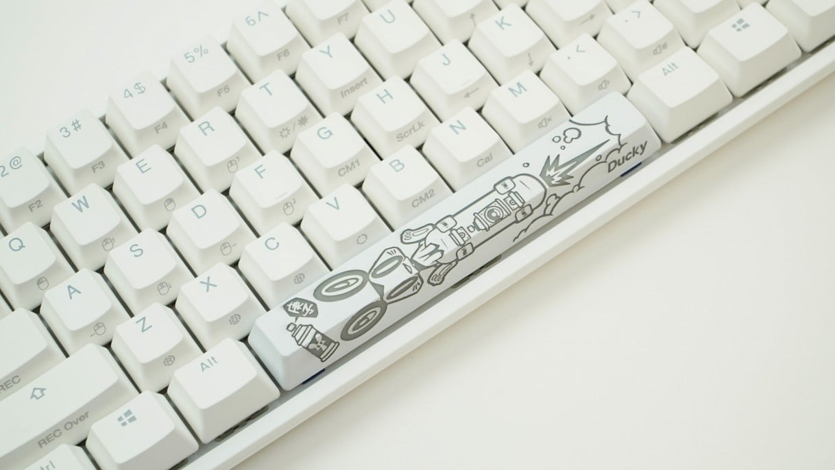 teclado_gamer_ducky_one_2_mini_pure_white_rgb_version_gaming_cherry_mx_red_double_shot_pbt_mecanico - Imagen 4