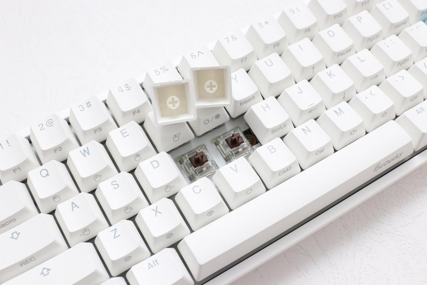 teclado_gamer_ducky_one_2_mini_pure_white_rgb_version_gaming_cherry_mx_red_double_shot_pbt_mecanico - Imagen completa 11