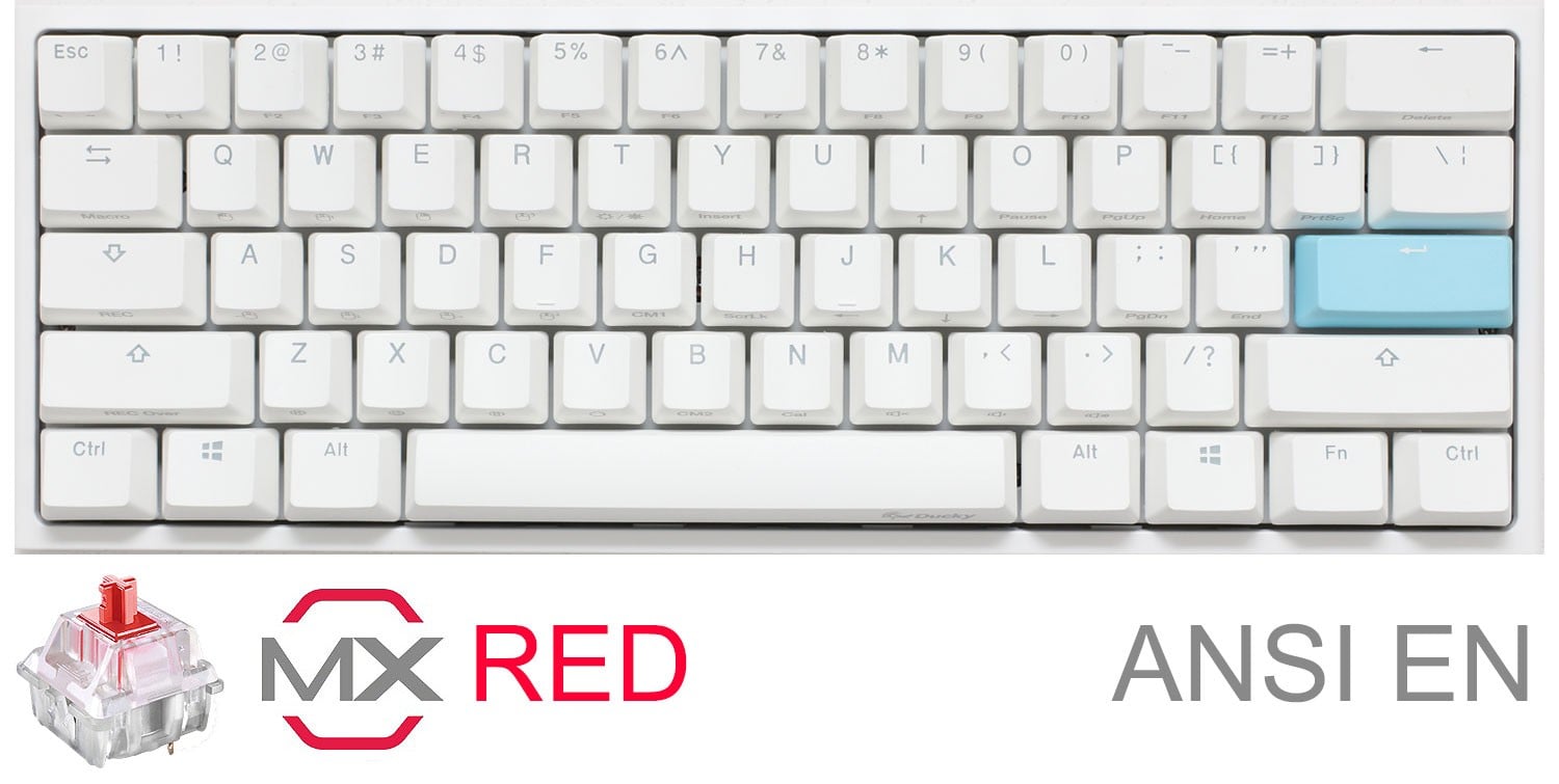 teclado_gamer_ducky_one_2_mini_pure_white_rgb_version_gaming_cherry_mx_red_double_shot_pbt_mecanico - Imagen completa 12