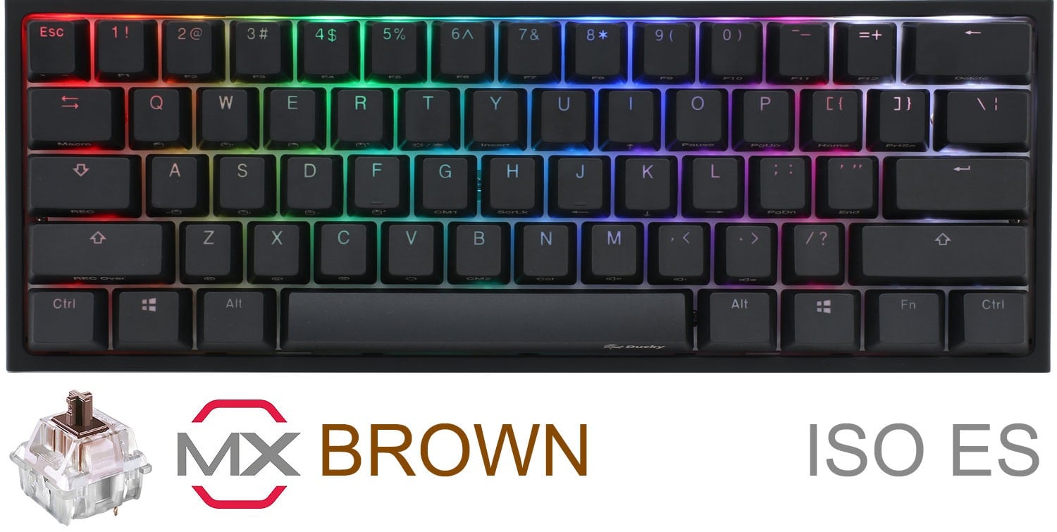 teclado_gamer_ducky_one_2_mini_rgb_cherry_mx_brown_double_shot_pbt_mecanico - Imagen completa 1