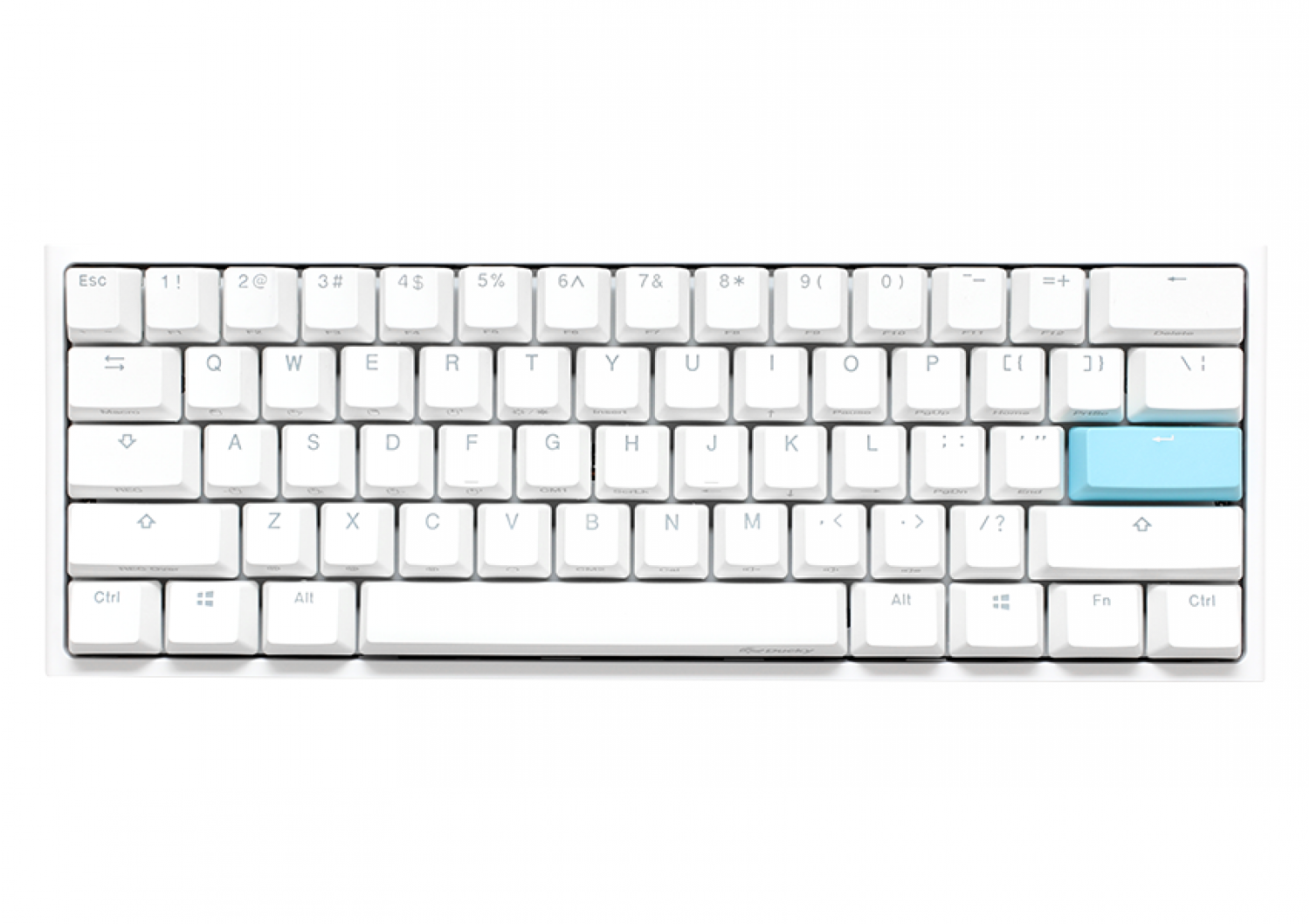 teclado_gamer_ducky_one_2_mini_rgb_white_rgb_kailh_box_silent_red_swicht_double_shot_pbt_mecanico - Imagen completa 1