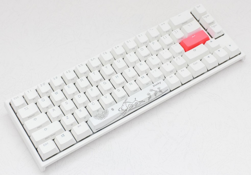 teclado_gamer_ducky_one_2_sf_rgb_white_cherry_mx_blue_double_shot_pbt_mecanico - Imagen 9