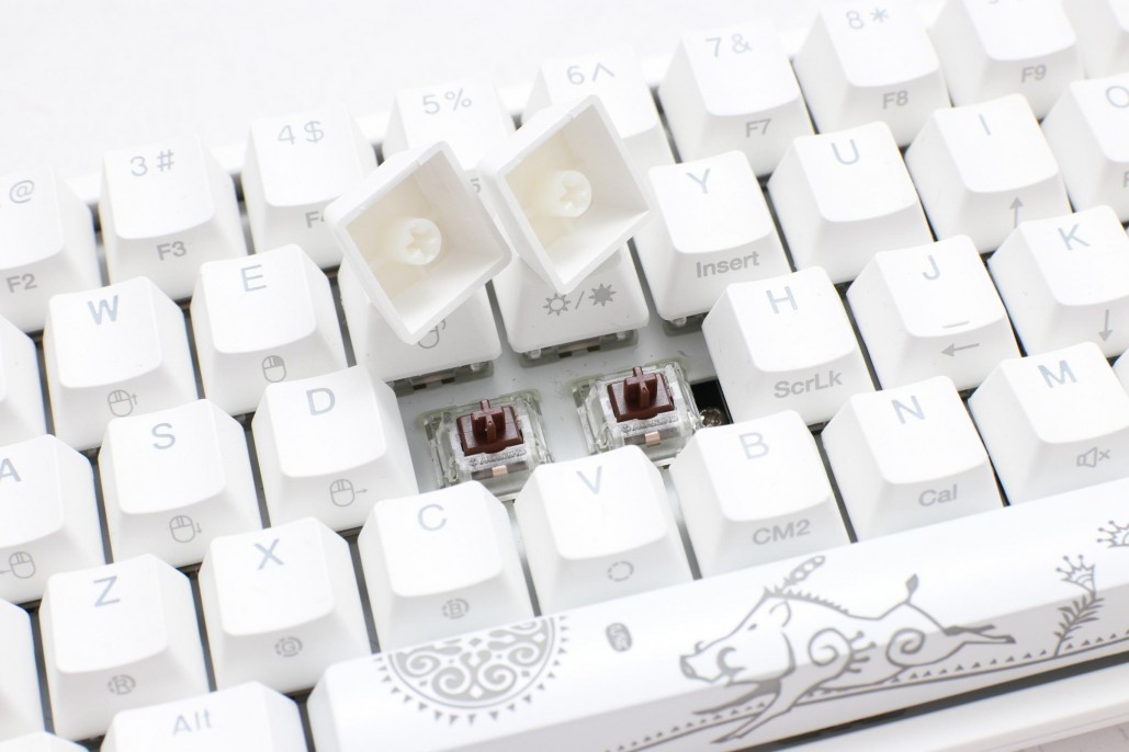 teclado_gamer_ducky_one_2_sf_rgb_white_cherry_mx_blue_double_shot_pbt_mecanico - Imagen 6