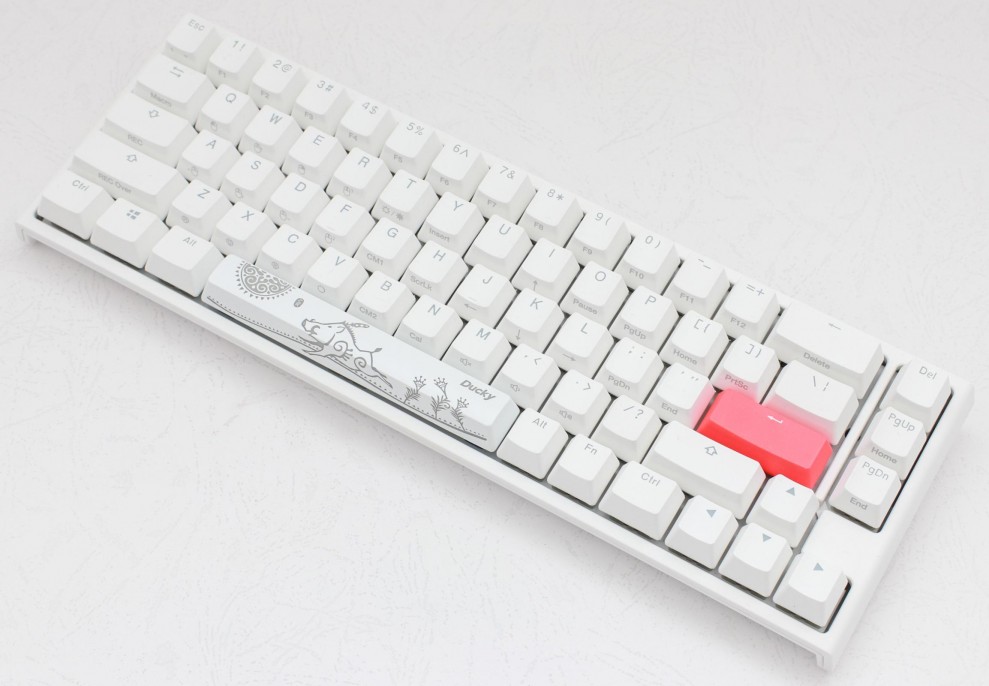 teclado_gamer_ducky_one_2_sf_rgb_white_cherry_mx_blue_double_shot_pbt_mecanico - Imagen 11