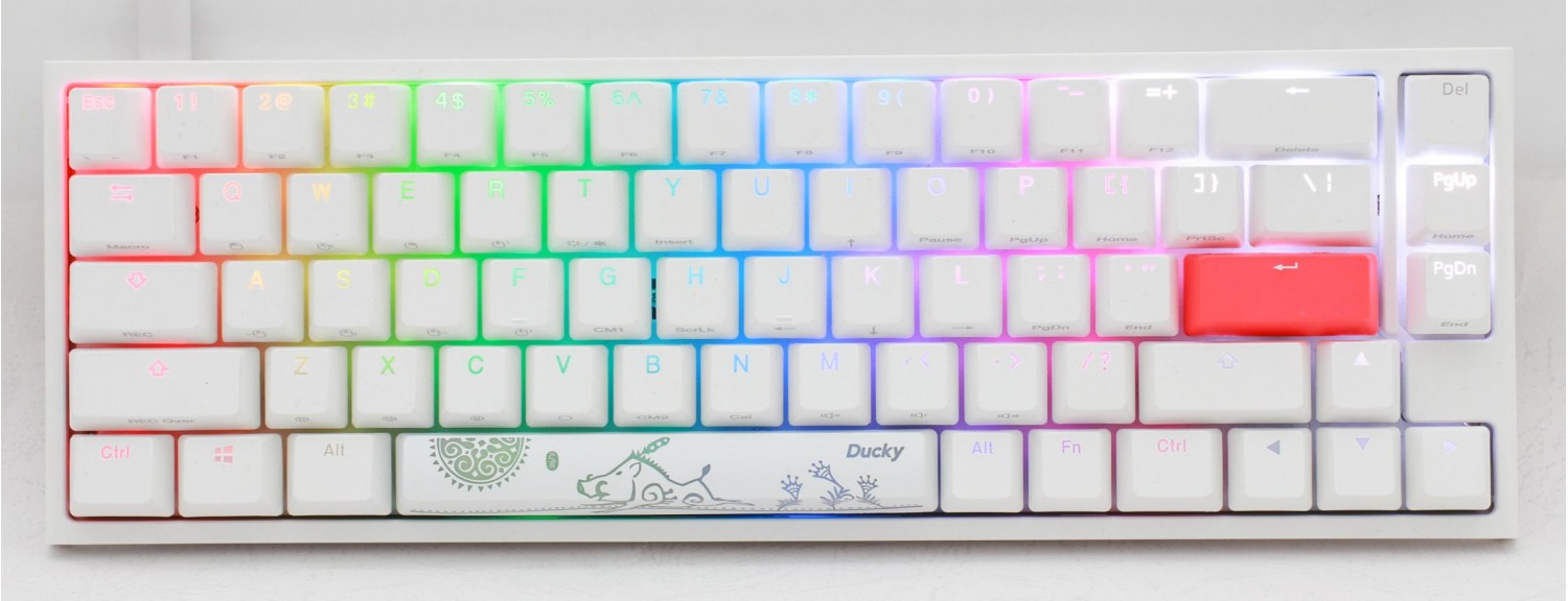 teclado_gamer_ducky_one_2_sf_rgb_white_cherry_mx_blue_double_shot_pbt_mecanico - Imagen completa 14