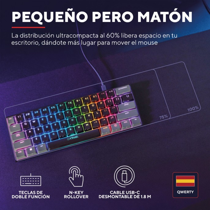 teclado_gamer_mecanico_gxtrust_867_acira_60__ultra_compacto_rgb - Imagen 5