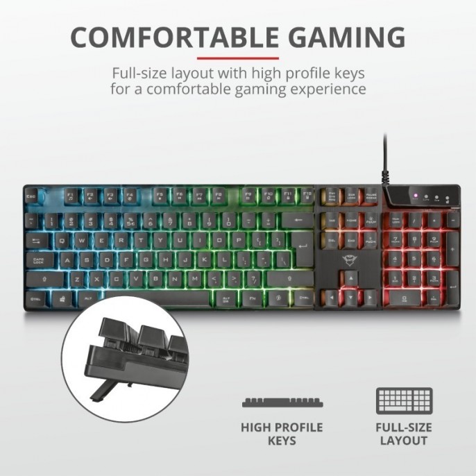 teclado_gamer_trust_azor_gxt_835___idioma_ingles - Imagen 5