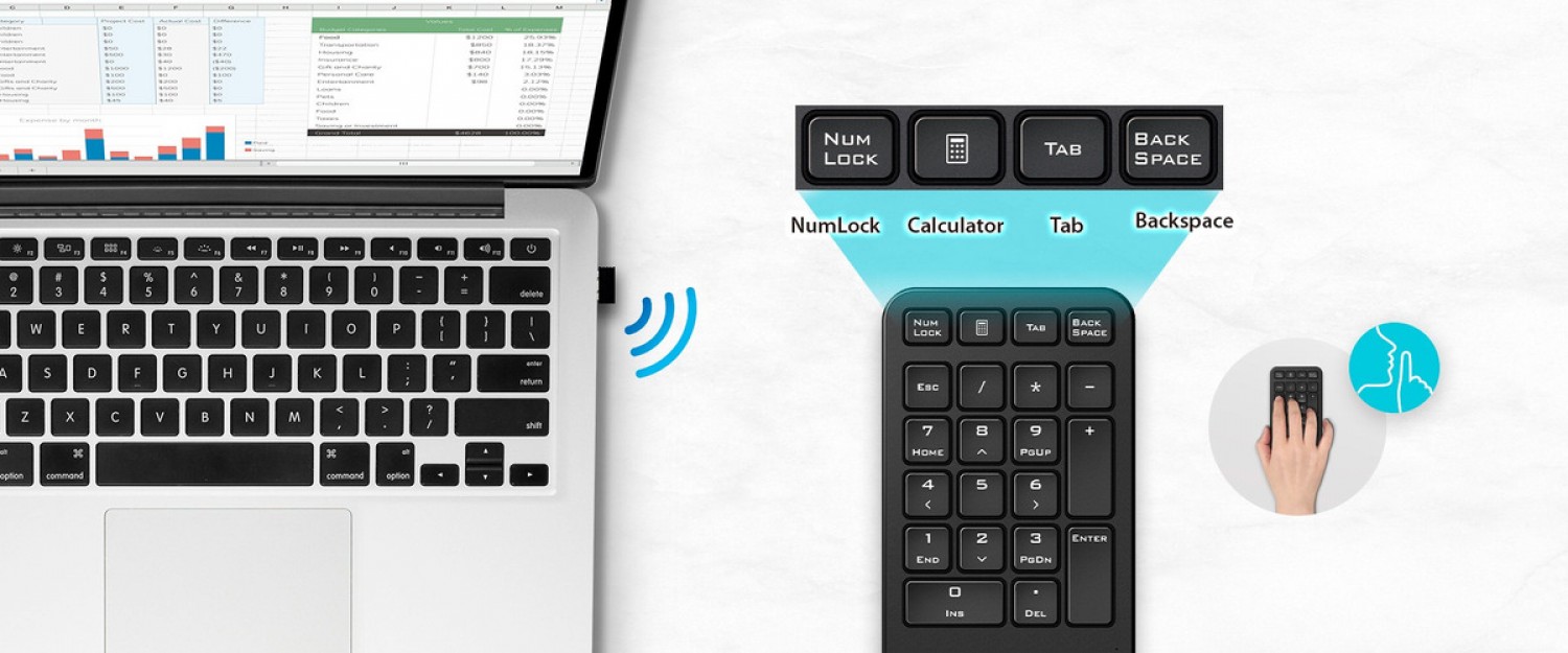 teclado_genius_numerico_wireless_numpad_1000_black - Imagen completa 4