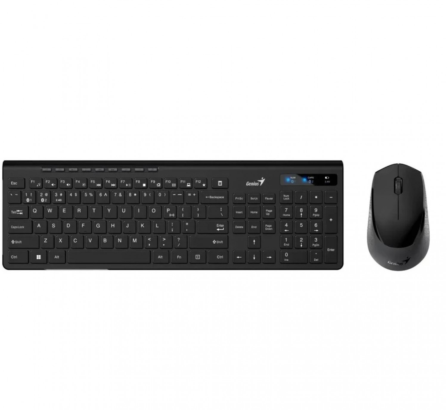 teclado___mouse_wireless_genius_slimstar_8230_black_dual_bt_2_4ghz - Imagen completa 2