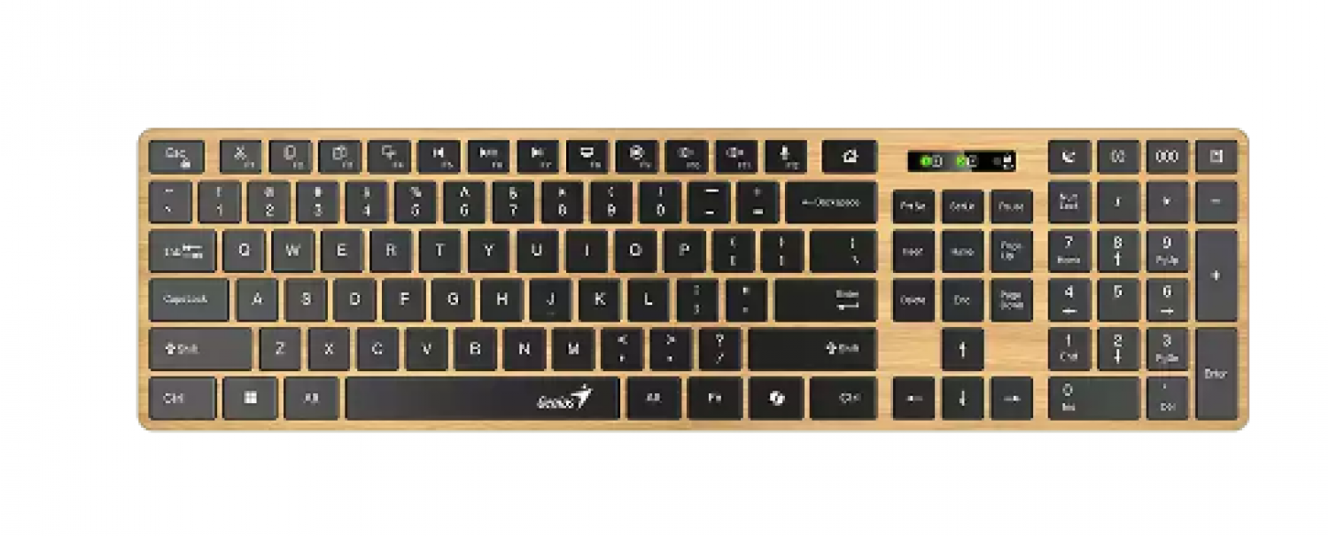 teclado_wireless_genius_slimstar_7250bt_ai_pine_wood - Imagen completa 3