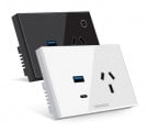 tomacorriente_usb_a_usb_c_hunnox_smart_tactil_negro - Miniatura 1