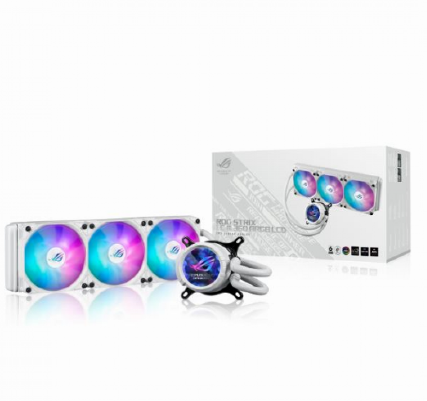 water_cooler_asus_rog_strix_lc_iii_360_argb_lcd_white - Imagen completa 1